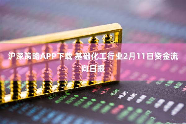 沪深策略APP下载 基础化工行业2月11日资金流向日报