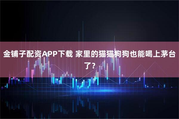 金铺子配资APP下载 家里的猫猫狗狗也能喝上茅台了？